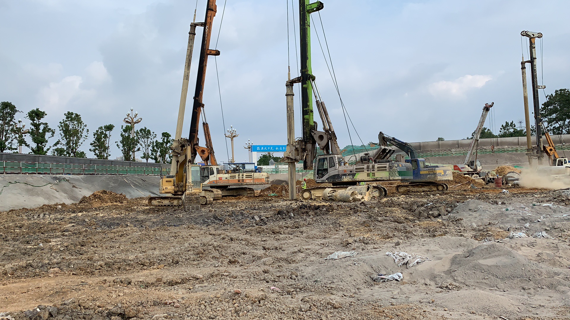岳茂苑项目一期桩基及基坑支护工程-2019年9月17日现场情况