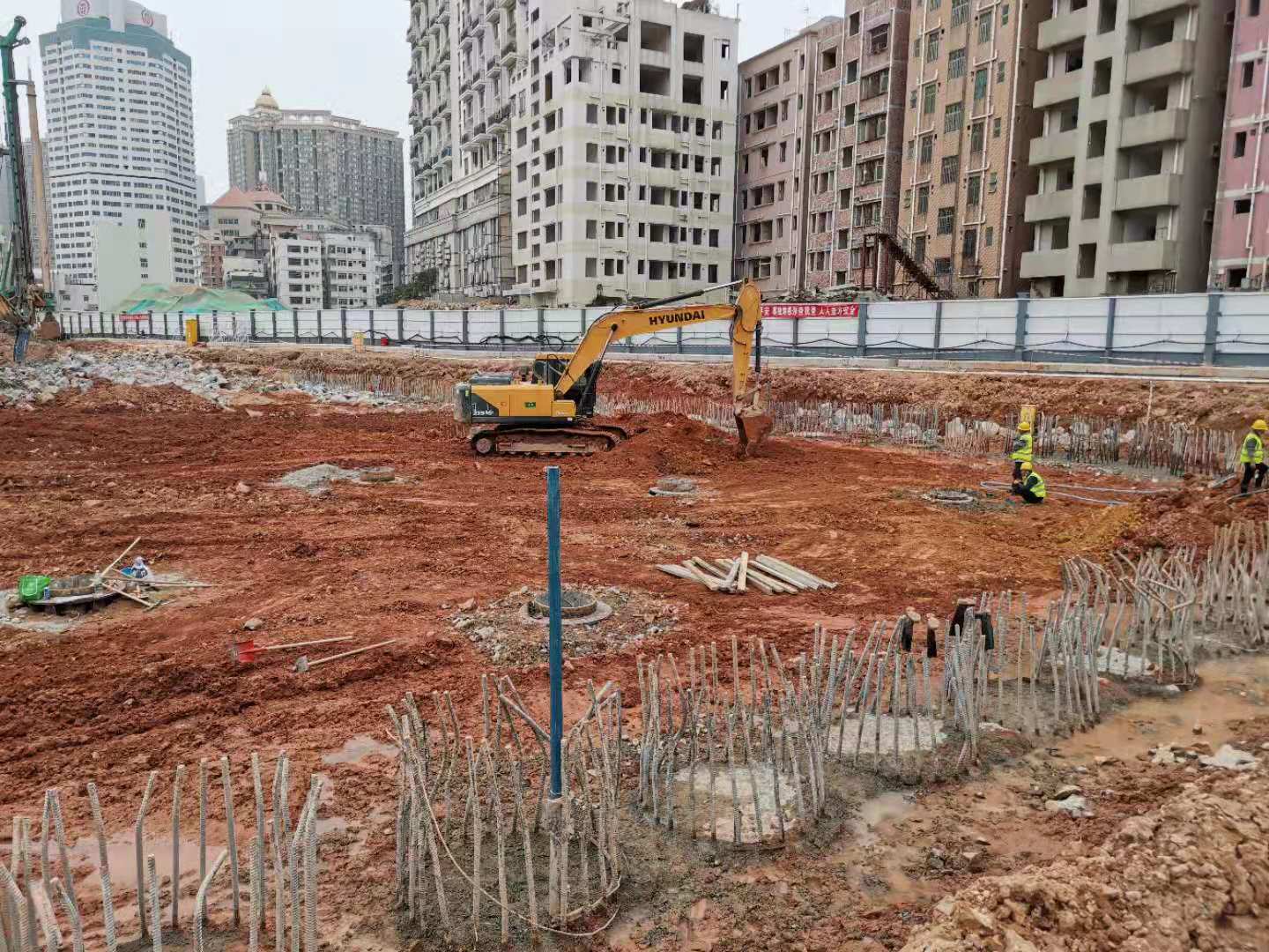 深圳湖贝 A1、A2 地块项目基坑支护工程2021年4月8日前施工现场