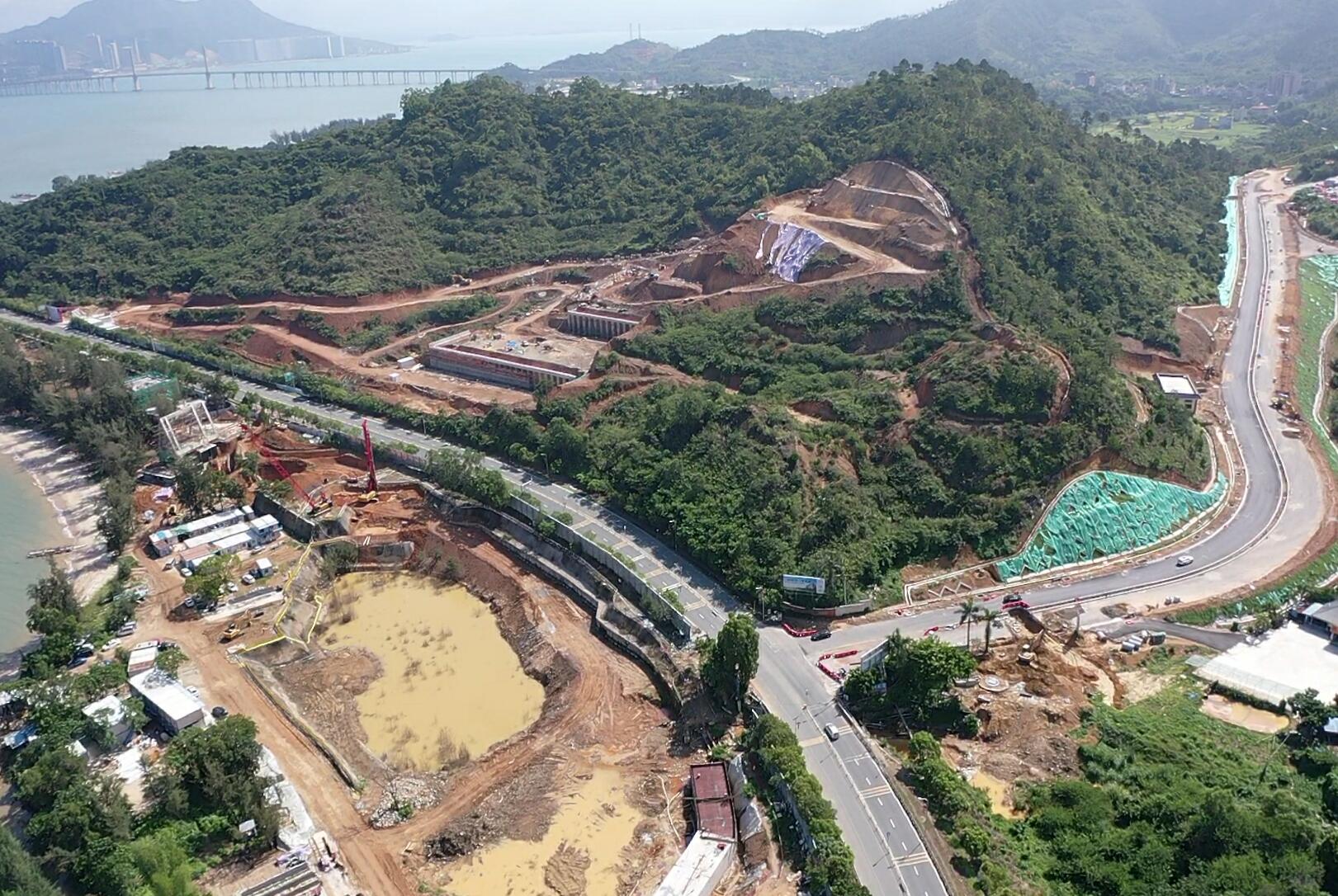 惠东金融街.银海湾山坡支护工程2021.6.30现场情况