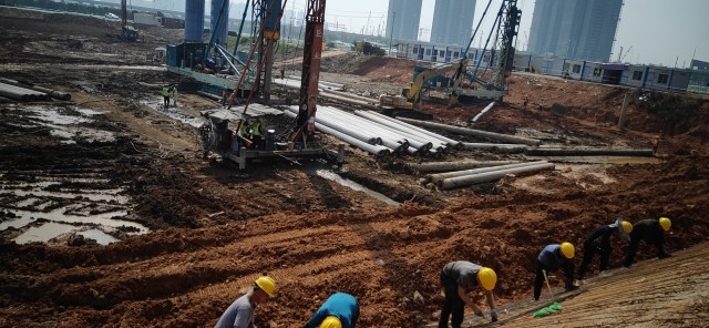 星河南沙2021NJY-16 地块项目【基坑支护和土方开挖】工程施工现场