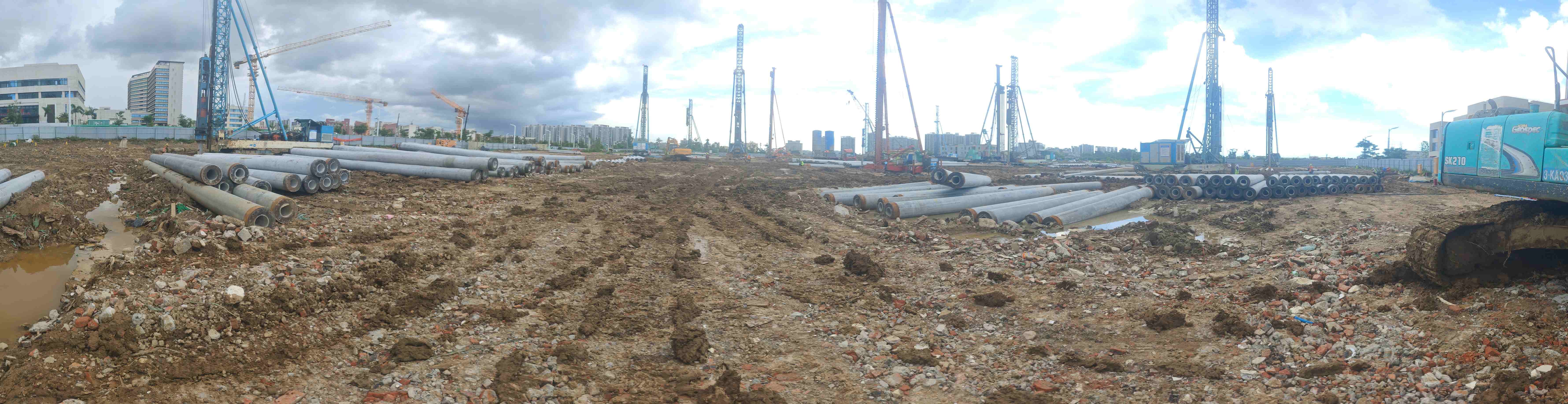 海口市江东新区JDZH-04-F05地块项目基坑支护和桩基础工程2025.6.28施工剪影