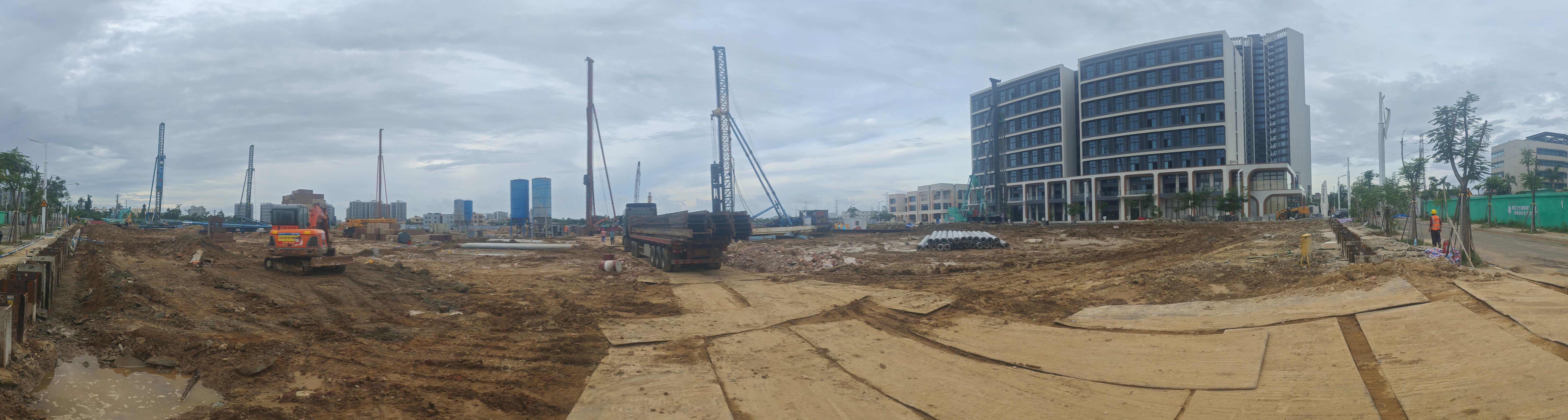 海口市江东新区JDZH-04-F05地块项目基坑支护和桩基础工程2025.7.22-7.28施工剪影